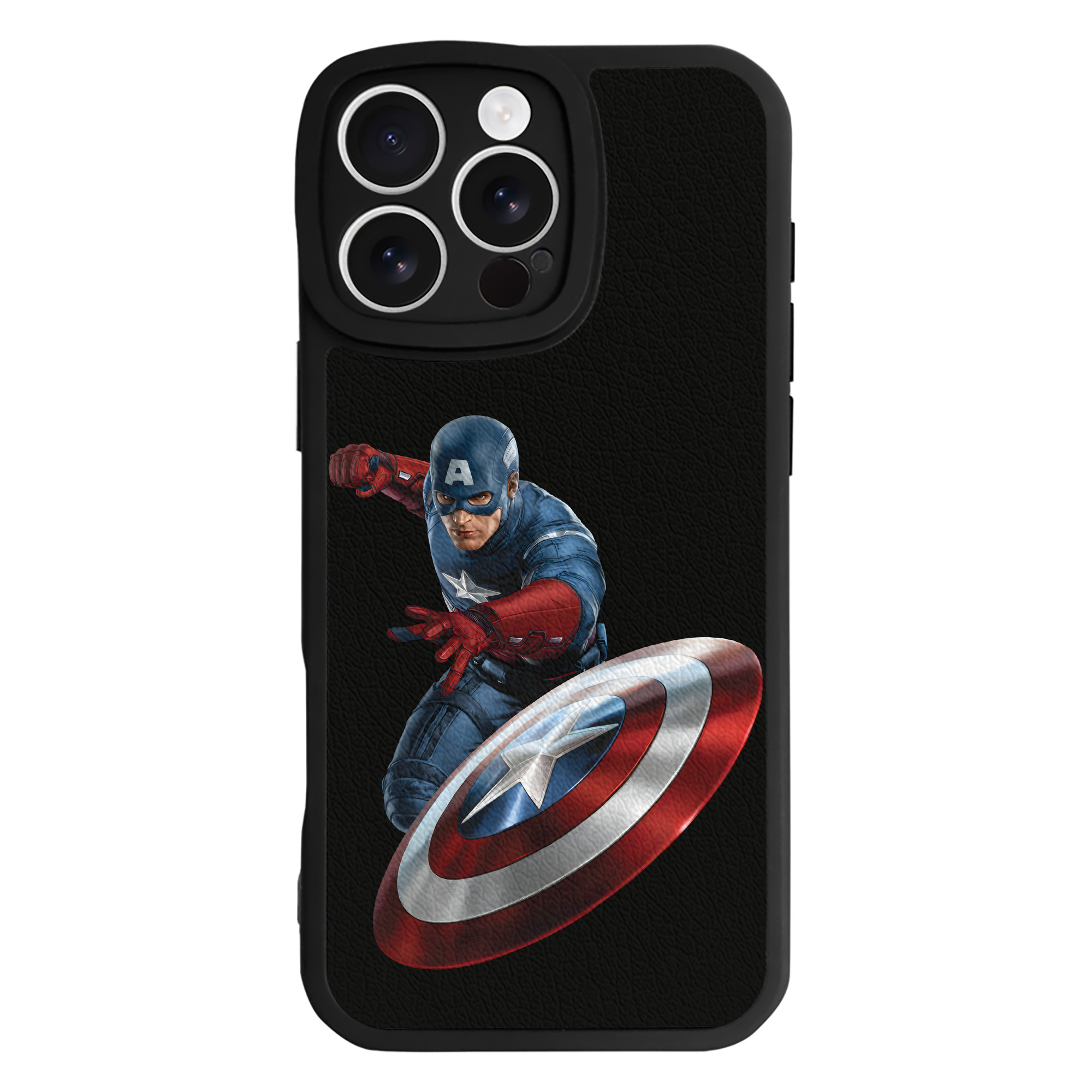 （画像用） アベンジャーズ The Avengers 【iPhone 16シリーズ対応】シリコンスマホケース（レザー調） 材質：シリコン